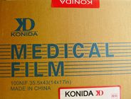 Low Fog 10in * 14in Konida Medical Dry Film Untuk Printer Thermal, Fuji 3000, 2000, 1000